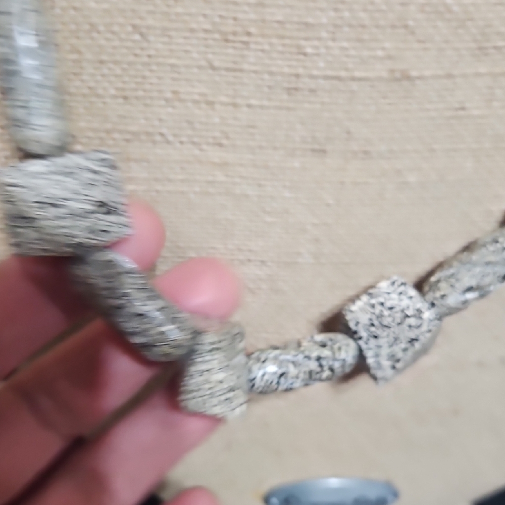 Lee Sands Gray and Silver Stone Necklace with Pendant - Picture 6 of 8